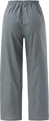 Vista 5 de Flowy Pants for Womens Womens Solid Color Casual Pants Trousers Elastic Waist Pockets Wide Leg Trousers