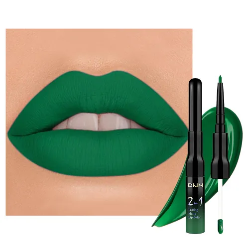 Vista 39 de evpct 1Pcs Lápiz de Labios Mate y Set de Lápiz de Labios Líquido para Mujeres, Lápiz de Labios Mate de Durazno Oscuro Púrpura, Resistente a Manchas