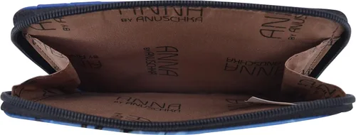 Vista 3 de Anna by Anuschka Cartera organizadora de cuero genuino pintada a mano para mujer