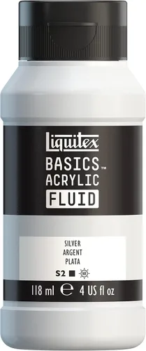 Vista 64 de Liquitex BASICS - Pintura acrílica fluida, botella de 4 onzas, tono permanente carmesí lizarina Super Versatile, Fine Art Pigments; Fluid