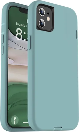 Vista 11 de ORIbox Funda compatible con iPhone 11, resistente a los golpes, anticaídas, transparente