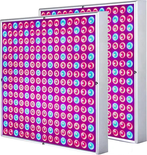 Vista 8 de Diboys Luz LED de cultivo para plantas de interior, luces de plantas de 45 W, panel de espectro completo, luz de crecimiento para plántulas
