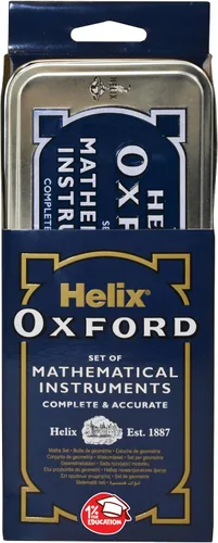 Vista 2 de Helix Oxford Maths Set con lata de almacenamiento