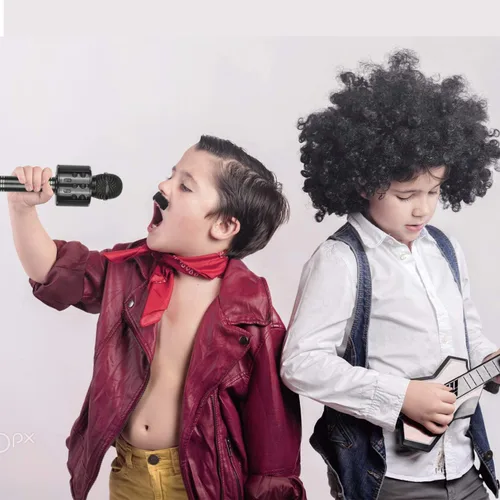 Vista 5 de Viposoon Los mejores regalos para niños, micrófono inalámbrico de karaoke Bluetooth para regalos de cumpleaños para niñas y niños de 4 a 12 años