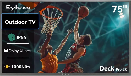 Vista 17 de SYLVOX Outdoor TV, 65" Smart Waterproof Outdoor TVs, 1000 Nits Ultra Bright