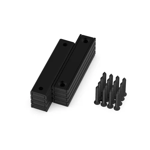 Vista 10 de Imanes rectangulares negros de neodimio de 16 libras con fuerza de tracción de 0.591 x 0.531 x 0.197 in, paquete de 16 con agujero avellanado