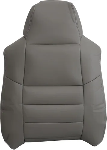 Vista 4 de NLQR Funda de asiento de cuero para parte inferior del conductor y del pasajero, color gris pedernal, compatible con Ford F250 F350 Lariat 2003 2004