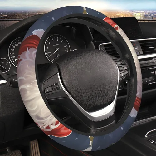 Vista 14 de Funda elástica para volante de automóvil con estampado de gato Galaxy de 15 pulgadas, protector de volante antideslizante, accesorios universales