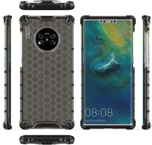 Vista 114 de Pzwoxukhov Funda compatible con Huawei Nova 3i, compatible con Huawei P Smart+ 2018 Honeycomb Anti-Drop Shock-Absorbing Case Negro