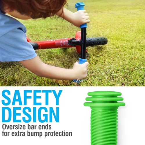 Vista 3 de Mini empuñaduras para manillar de bicicleta para niños, empuñaduras de bicicleta con patrón de hongo, agarre cómodo para bicicleta infantil de 12