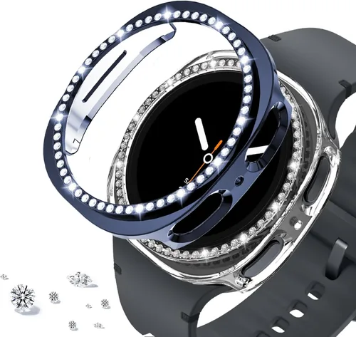 Vista 108 de DEALELE Paquete de 1 + 3 fundas compatibles con Samsung Galaxy Watch 7 Ultra (1.772 pulgadas), funda protectora de policarbonato transparente