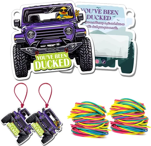 Vista 15 de You've Been Ducked - Tarjeta de juego, tarjeta de juego para Jeep o SUV, etiquetas de pato, pato de goma para etiquetas, diseño de automóvil de 4 4