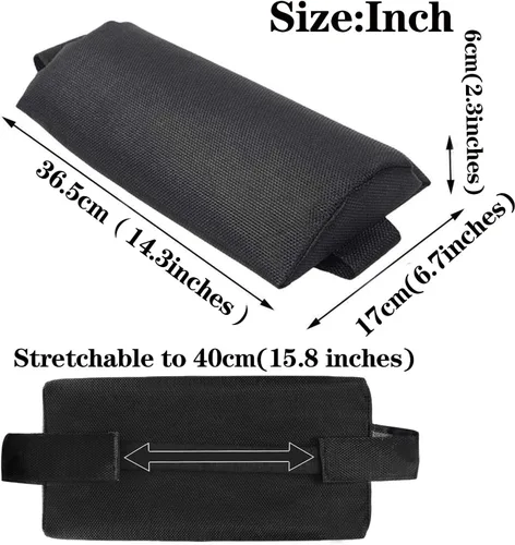 Vista 7 de Ostlttyn Almohada de Reemplazo para Silla de Gravedad Cero, Negra, 14.3x6.7x2.3 pulgadas, Relleno de Espuma, Estilo Moderno, Soporte para la Cabeza