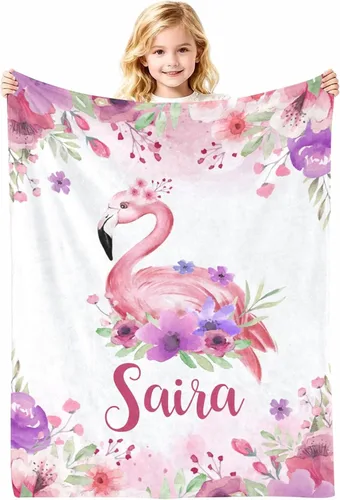 Vista 18 de Manta de bebé personalizada con nombre, cobijas de franela suaves y personalizadas con diseño de animales para recién nacidos, niños y niñas