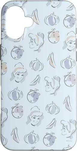 Vista 23 de Disney Carcasa para iPhone 17, diseño de acuarela de Cenicienta, color azul