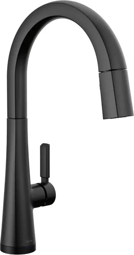 Vista 21 de Grifo Delta Faucet Monrovia de Níquel Cepillado para Cocina, Grifos de Cocina con Rociador Desplegable, Grifo de Fregadero de Cocina con Lumicoat