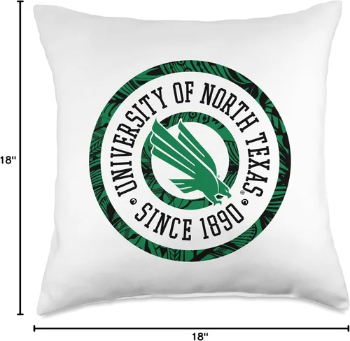 Vista 4 de License Champs NCAA University of North Texas Mean Green-1709EL07 - Almohada de tiro