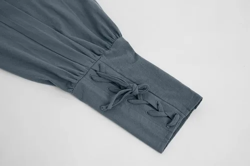 Vista 4 de Pantalones de tobillo medievales para niños, disfraz de pirata renacentista, disfraz de pirata y banda cónica gótica mercenaria