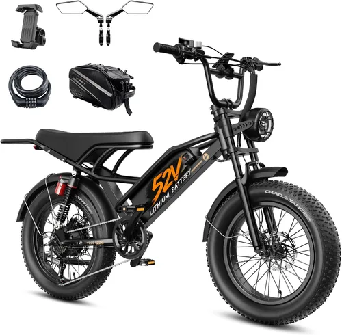 Vista 14 de Jasion YR20Pro Electric Bike,3000W Peak,Max 90 Miles & 38MPH,5 Riding Modes Set-2 Blanco