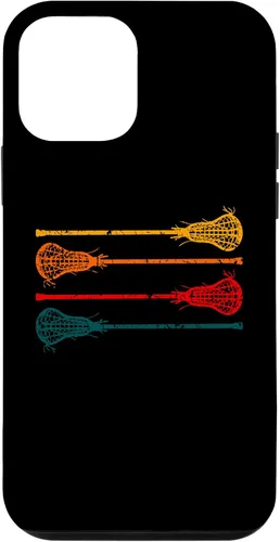 Vista 12 de iPhone 15 Lacrosse Lacrosse Sticks hombres mujeres niñas niños retro caso