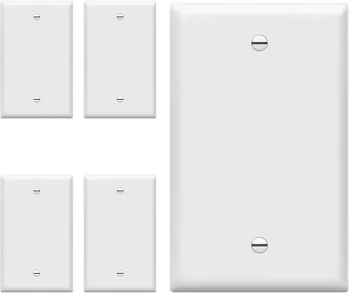 Vista 28 de ENERLITES - Placa de pared para ocultar dispositivos, acabado brillante, tamaño estándar 1 gancho 4.50 x 2.76 pulgadas, termoplástico de Negro