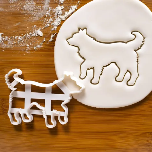 Vista 4 de Juego de 2 cortadores de galletas Border Collie (diseño: cara y silueta), 2 piezas - Bakerlogy