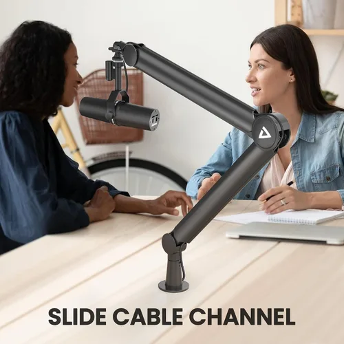 Vista 8 de Soporte de Brazo Telescópico THRONMAX S8 Soporte de Micrófono para Transmisión y Difusión de Juegos/Brazo de Micrófono Robusto y Universal