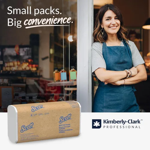 Vista 11 de Scott Professional Toallas de papel multipliegues, 2 paquetes x 250 hojas (60055) Universal, Standard Tier, Absorbency Pockets, White, Compact
