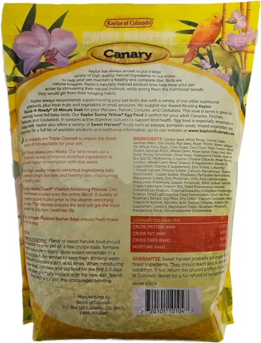 Vista 2 de Canary Bird Food, bolsa de 4 libras - Mezcla de semillas para canarios