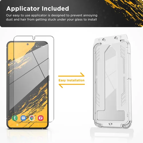 Vista 3 de magglass Paquete de 2 protectores de pantalla diseñados para Samsung Galaxy S23 de vidrio templado, protector de pantalla de cobertura completa UHD