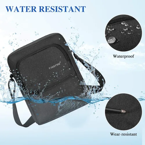 Vista 2 de BAIGIO Bolso de mensajero de los hombres pequeño Crossbody Bolso de viaje Bolso de hombre Casual Sling Pack Ipad Bolsa para el trabajo de negocios