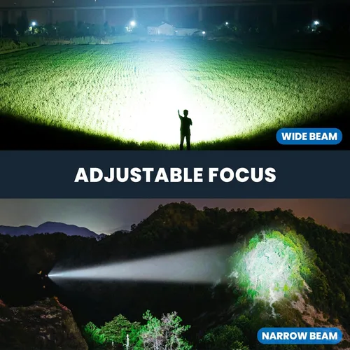 Vista 2 de Linterna recargable de 99,000 lúmenes - Paquete de 3 linternas LED brillantes con 5 modos, linterna impermeable de mano para camping, hogar, exterior