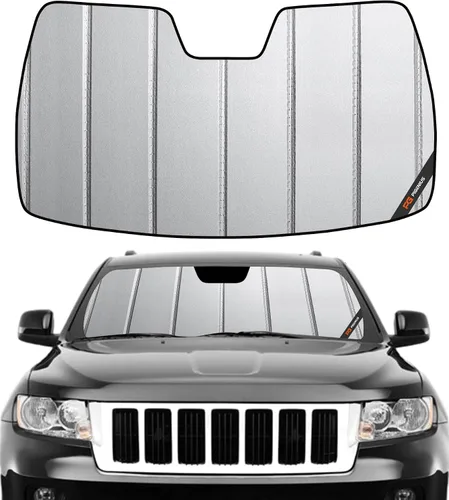 Vista 7 de Pigenius Parasol para parabrisas para Jeep Grand Cherokee 2008-2010 - Parasol para ventana delantera, protección