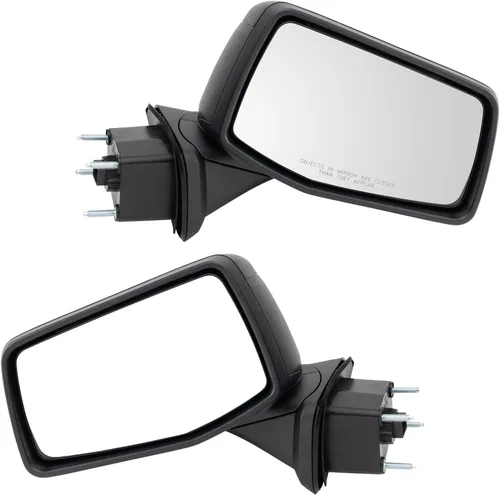 Vista 177 de TRQ Conjunto de 2 piezas de espejo lateral para conductor y pasajero, ajuste eléctrico, sin calefacción, sin memoria, color negro, compatible
