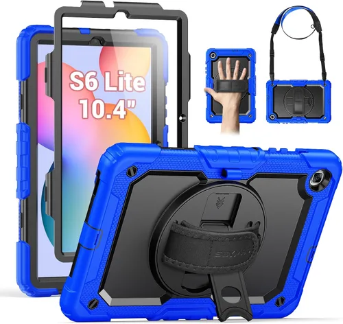 Vista 12 de SEYMAC - Funda protectora resistente a prueba de golpes para Samsung Galaxy Tab S6 Lite de 10.4 pulgadas 2024/2022/2020 (SM-P620/P610/P615), Negro