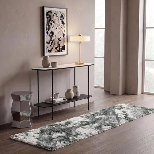 Vista 23 de SAFAVIEH Horizon Shag Collection - Alfombra decorativa, 2 x 3 pies, gris y azul, no desprende pelusa y de fácil cuidado, 2 pulgadas de grosor, ideal