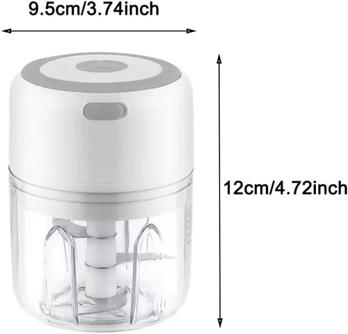 Vista 2 de SagaSave Mini picadora de ajo, potente picadora de ajo, picadora eléctrica de alimentos y cebolla, prensa de ajo, pequeño procesador de alimentos