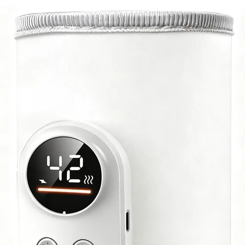 Vista 7 de Calentador de botellas portátil, con alimentación USB, 2.6 x 5.0 x 3.5 in, calentador de botellas B-aby, calentador de leche, calentamiento rápido