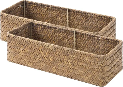 Vista 8 de StorageWorks - Cesta para tanque de inodoro para baño, cestas de almacenamiento de jacinto de agua para la parte superior del tanque de inodoro