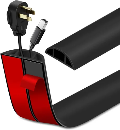 Vista 11 de Cubierta de Cable para Piso Autoadhesiva Ocultador de Cables Cubiertas de Cable de Extensión para Piso Protector de Cable de Alimentación para Piso