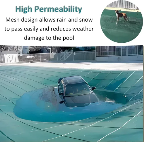 Vista 6 de Mantas protectoras de piscina resistentes para invierno, 3, 6, 9, 12, 15, 18, 21, 24, 27, 30, 33, 36, 39 pies, para exteriores, cubiertas