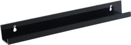 Vista 4 de Sooyee Paquete de 6 estantes para libros, estante flotante de 15 pulgadas, estantes acrílicos para pared, rincón de lectura, vitrina Funko Pop, Negro