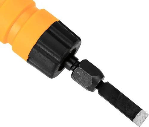 Vista 9 de YWBL-WH Herramienta eléctrica de cuchillo de grabado de cincel de madera para tallar en madera, 5 cuchillas, llave de repuesto suave y flexible