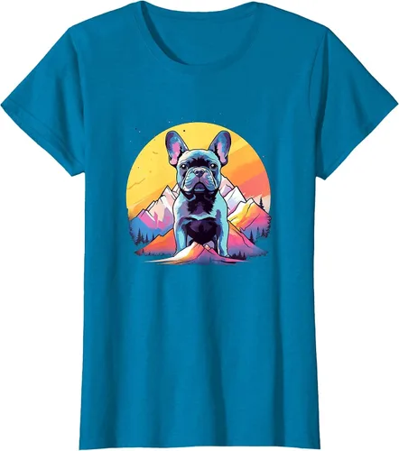 Vista 57 de French Bulldog Dog Men Women Kids T-Shirt Asphalt Grey