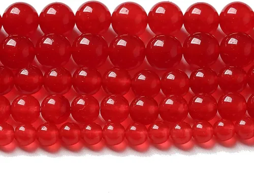 Vista 66 de 36 piezas de cuentas sueltas de espacio de jade de epidoto verde y rojo natural de 10 mm, cuentas redondas para hacer joyas DIY, collares, pulseras