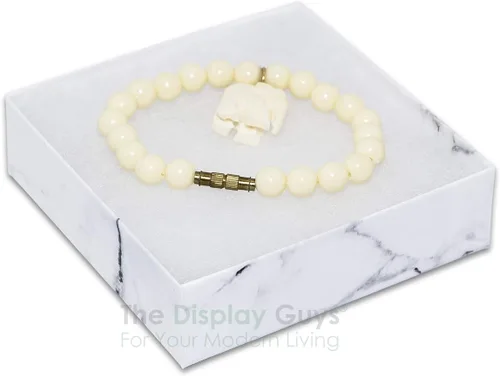 Vista 6 de TheDisplayGuys - Caja de regalo de cartón relleno de algodón, color blanco, para joyería, 25