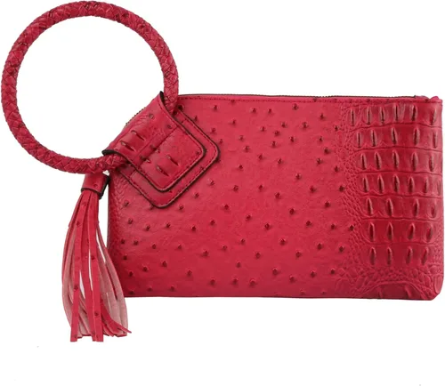 Vista 4 de Monedero de mano para mujer, cartera de noche con correa de mano, informal, formal, de cuero vegano, Metro Muse