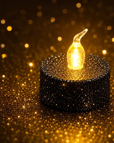 Vista 9 de 12 velas de té con temporizador de fusión naranja, funciona con Vela blanca cálida parpadeante, la batería incluye una duración de más de 100 horas