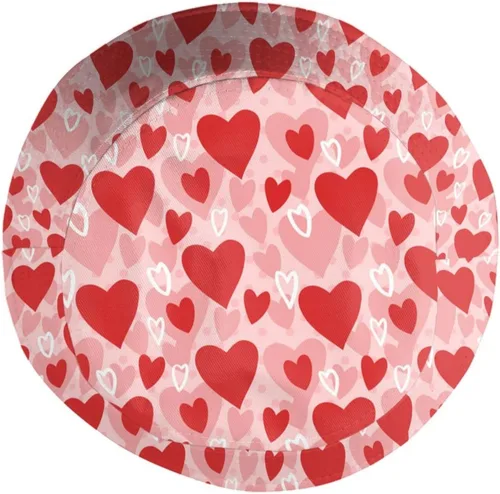 Vista 4 de Lindo sombrero de pescador para el día de San Valentín para adultos, verano, viaje, playa, sombrero de sol, caramelo y corazones, gorra