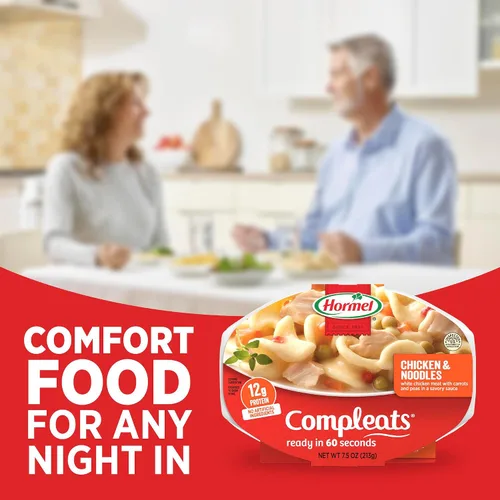 Vista 9 de HORMEL COMPLEATS - Bandeja para microondas de pollo y fideos, 7.5 onzas (paquete de 7)
